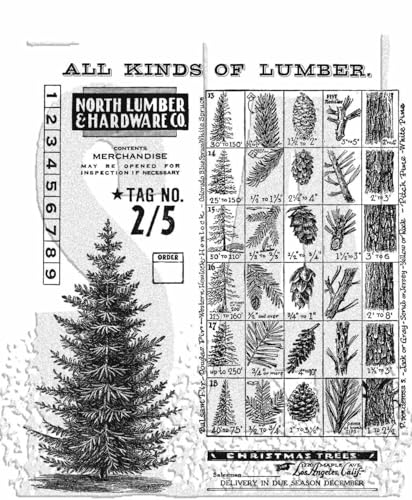Tim Holtz Cling Stamps 7"X8.5"-Winter Woodlands von Stampers Anonymous
