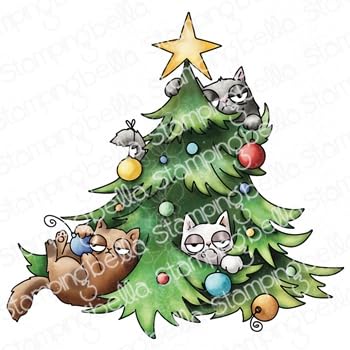 Stamping Bella, Rubber Stamp, ODDBALL CHRISTMAS CATS IN TREE Stamping Bella, Rubber Stamp, ODDBALL CHRISTMAS CATS IN TREE von Stamping Bella