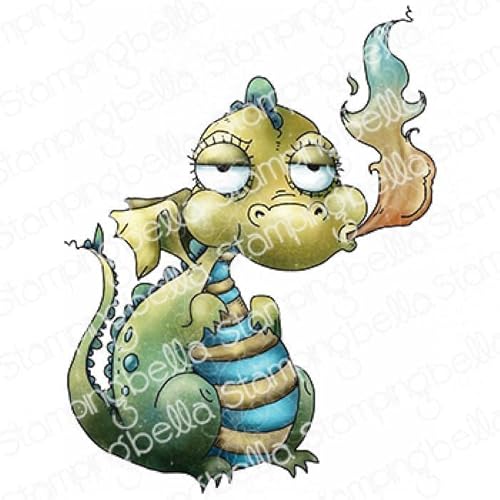 Stamping Bella, Rubber Stamp, ODDBALL FAIRYTALE DRAGON SITTING Stamping Bella, Rubber Stamp, ODDBALL FAIRYTALE DRAGON SITTING von Stamping Bella