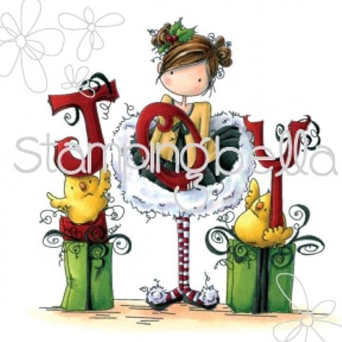 Stamping Bella, Rubber Stamp, TINY TOWNIE JENNY FEELS JOYFUL von Stamping Bella