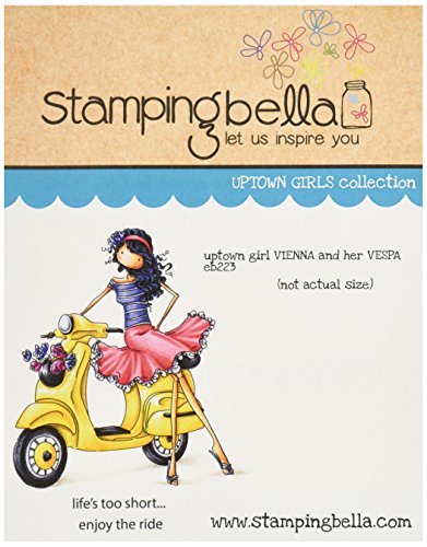 Stamping Bella Gummi selbst Stempel 6,5 x 11,4, Uptown Mädchen Vienna und Ihrem Vespa von Stamping Bella