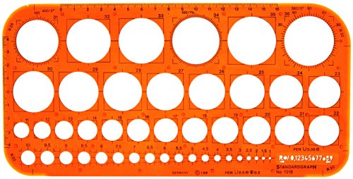 Professional Circle Circles Shapes Drawing Drafting Template Stencil 1-36mm by Standardgraph Professional Circle Circles Shapes Drawing Drafting Template Stencil 1-36mm by Standardgraph von Standardgraph