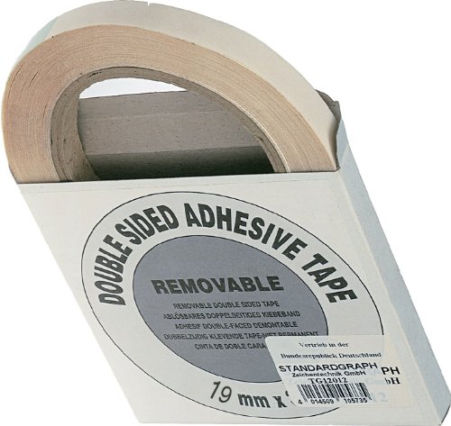 Transparentes doppelseitiges Klebeband 19 mm x 33 m ablösbar, säurefrei von Standardgraph