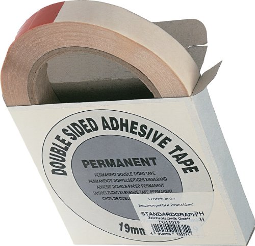 Transparentes doppelseitiges Klebeband 19 mm x 33 m permanent klebend, säurefrei von Standardgraph