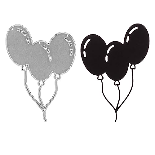 Stanzenshop Stanzschablone Drei Luftballons, Geburtstag, Feier, Party, Stanzformen, Schablonen, Scrapbooking, Kartenherstellung, DIY, Prägeschablonen von Stanzenshop.de