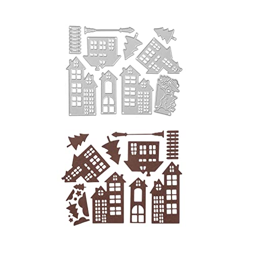 Stanzenshop Stanzschablone Fünf verschiedene Häuser mit Zubehör, Haus, Baum, Laterne, Stadt, Stanzformen, Schablonen, Scrapbooking, Kartenherstellung Stanzenshop Stanzschablone Fünf verschiedene Häuser mit Zubehör, Haus, Baum, Laterne, Stadt, Stanzformen, Schablonen, Scrapbooking, Kartenherstellung von Stanzenshop.de