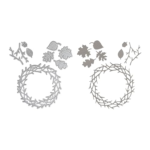 Stanzenshop Stanzschablone Herbstkranz mit Blättern, Zweige, Jahreszeiten, Braun, Stanzformen, Schablonen, Scrapbooking, Kartenherstellung, DIY, Prägeschablonen Stanzenshop Stanzschablone Herbstkranz mit Blättern, Zweige, Jahreszeiten, Braun, Stanzformen, Schablonen, Scrapbooking, Kartenherstellung, DIY, Prägeschablonen von Stanzenshop.de