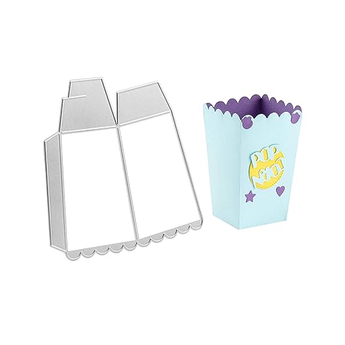 Stanzenshop Stanzschablone Popcornschachtel, Kino, Snack, Behälter, Stanzformen, Schablonen, Scrapbooking, Kartenherstellung, DIY, Prägeschablonen, Papierkarten, Cutting Dies von Stanzenshop.de