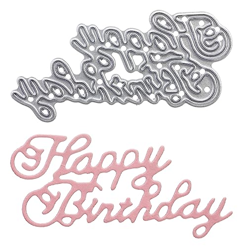 Stanzenshop Stanzschablone Schriftzug Happy Birthday klein, Stanzschablonen Geburtstag, Stanzformen, Schablonen, Scrapbooking, Kartenherstellung, DIY, Prägeschablonen von Stanzenshop.de