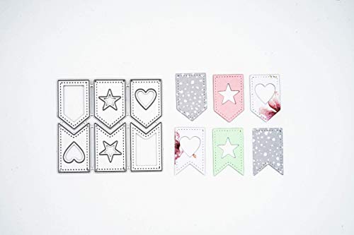 Stanzenshop Stanzschablone Sechs Anhänger, Stanzschablone Weihnachten, Anhaenger Stanzer, Stanzformen, Schablonen, Scrapbooking, Kartenherstellung, DIY, Prägeschablonen von Stanzenshop.de