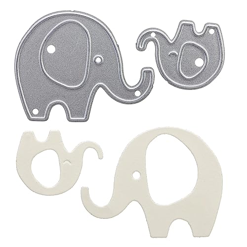 Stanzenshop Stanzschablone Zwei Elefanten, Tiere, Stanzformen, Schablonen, Scrapbooking, Kartenherstellung, DIY, Prägeschablonen, Papierkarten, Cutting Dies von Stanzenshop.de