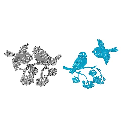 Stanzenshop Stanzschablone Zwei Vögel mit einem Ast, Stanze Tiere, Stanzschablone Frühling, Stanzformen, Schablonen, Scrapbooking, Kartenherstellung von Stanzenshop.de