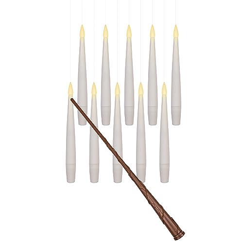 Star-Max 10er Set schwebende creme weiße LED Kerzen inkl.Zauberstab-Fernbedienung mit 1 LED an der Spitze Star-Max 10er Set schwebende creme weiße LED Kerzen inkl.Zauberstab-Fernbedienung mit 1 LED an der Spitze von Star-Max