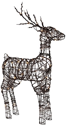 LED-Rattan-Rentier "Deer" ca. 90 x 53 cm, 64 warm white LED Material: Metall/ Kunststoff braune Rattanoptik, mit Trafo, Outdoor LED-Rattan-Rentier "Deer" ca. 90 x 53 cm, 64 warm white LED Material: Metall/ Kunststoff braune Rattanoptik, mit Trafo, Outdoor von Star