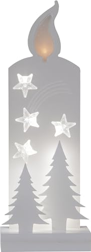 LED Weihnachtsdeko Grandy von Star Trading, Weihnachtsmotive aus Holz in Weiß, Kerze, Tannen und Sterne mit Beleuchtung und Timer, batteriebetrieben, Höhe: 36 cm LED Weihnachtsdeko Grandy von Star Trading, Weihnachtsmotive aus Holz in Weiß, Kerze, Tannen und Sterne mit Beleuchtung und Timer, batteriebetrieben, Höhe: 36 cm von Star