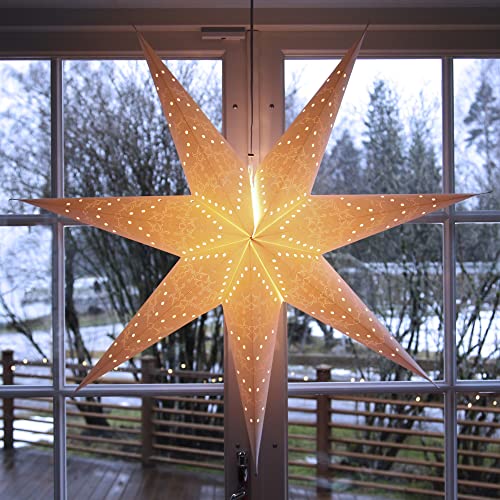Weihnachtsstern Beleuchtet | Papiersterne zum Aufhängen | Weihnachtsstern Fenster | Papierstern Beleuchtet | Weihnachtssterne mit Beleuchtung | Weihnachtsstern Fenster Beleuchtet | Weihnachtssterne von Star