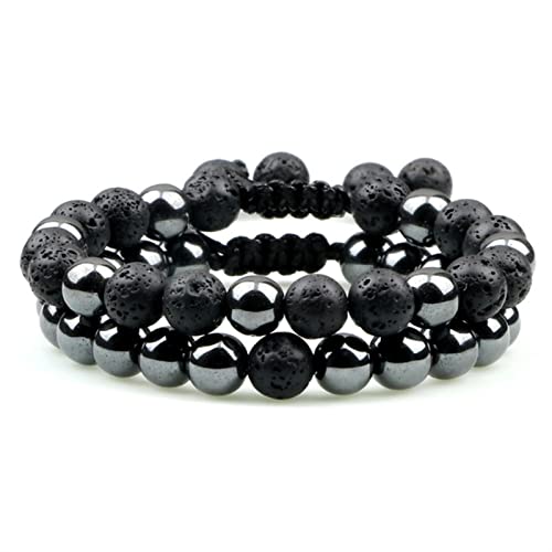 Heißer Naturstein Handgemachtes Geflochtenes Armband Set Männer Tigerauge Hämatit Helle Schwarze Perlen Paar Armband für Frauen Yoga Schmuck Heißer Naturstein Handgemachtes Geflochtenes Armband Set Männer Tigerauge Hämatit Helle Schwarze Perlen Paar Armband für Frauen Yoga Schmuck von Star.W