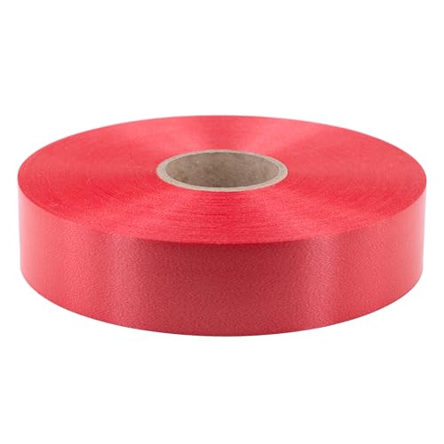 Geschenkband Ringelband 31mm x 100m Rot - wasserfestes Dekoband aus Kunststoff - Polyband zum Binden von Schleifen und Autoschleifen - zum Basteln von Weihnachtssterne und Verpacken von Geschenken von Star