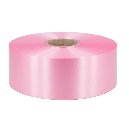 Geschenkband Ringelband 50mm x 100m wasserfest - 30 FARBEN in 5/10/19/31/50mm - Dekoband aus Kunststoff - Polyband Schleifenband zum Basteln von Weihnachtssternen & Autoschleifen - Rosa von Star