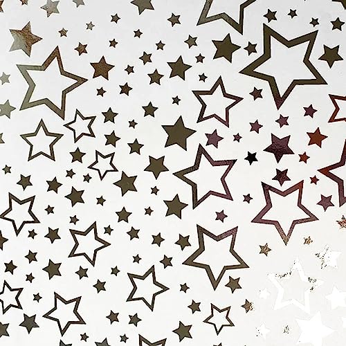 Geschenkpapier 70cm x 2m Rolle Sterne Muster Weihnachtspapier weiß silber metallic Geschenkpapier 70cm x 2m Rolle Sterne Muster Weihnachtspapier weiß silber metallic von Star