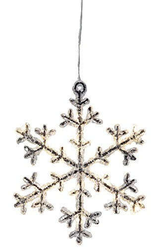 LED-Acryl-Schneeflocke "Icy Star", 16 warm white LED, ca. 18 x 16 cm, schwarz / klar Timer, batteriebetrieben LED-Acryl-Schneeflocke "Icy Star", 16 warm white LED, ca. 18 x 16 cm, schwarz / klar Timer, batteriebetrieben von Star