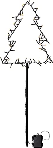LED Weihnachtsbaum Spiky von Star Trading, Christbaum aus Metall in Schwarz mit Beleuchtung warmweiß, für außen mit Erdspieß, Timer, Höhe: 90 cm, IP44 LED Weihnachtsbaum Spiky von Star Trading, Christbaum aus Metall in Schwarz mit Beleuchtung warmweiß, für außen mit Erdspieß, Timer, Höhe: 90 cm, IP44 von Star