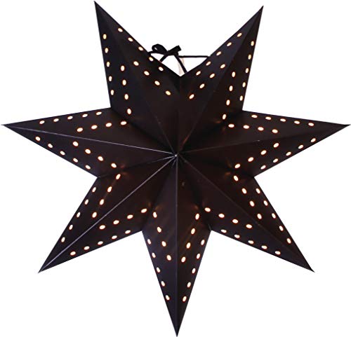 Star Bobo Papierstern, Papier, schwarz von Star