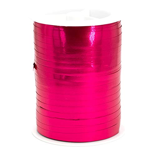 Star Geschenkband Ringelband Polyband 5mm x 250m Metallic Farbe: Fuchsia/pink von Star