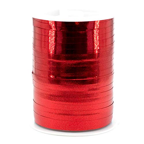 Star Geschenkband Ringelband Polyband 5mm x 250m Metallic Farbe: Rot von Star