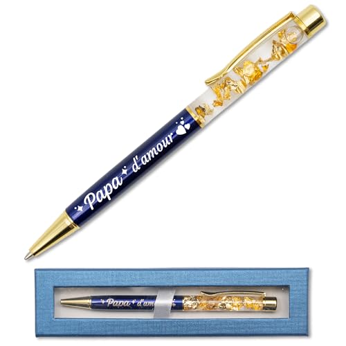 StarMaker Kugelschreiber mit Goldfolie, graviert, Liebespad, Blau, mit Geschenkbox – Geschenkidee zum Vatertag – Metallstift personalisierbar StarMaker Kugelschreiber mit Goldfolie, graviert, Liebespad, Blau, mit Geschenkbox – Geschenkidee zum Vatertag – Metallstift personalisierbar von StarMaker