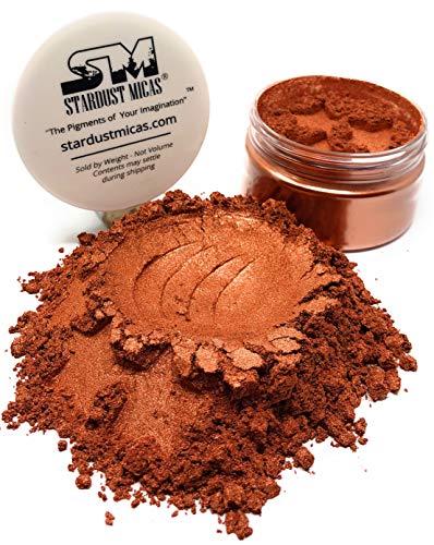 Stardust Micas Metallisches Glimmer-Pigment-Pulver, kosmetische Qualität für Seifenherstellung, Epoxidharz, Make-up, Färben von Schleim, helle echte Farben, stabiles Glimmer-Farbmittel, Kupfernugget von Stardust Micas