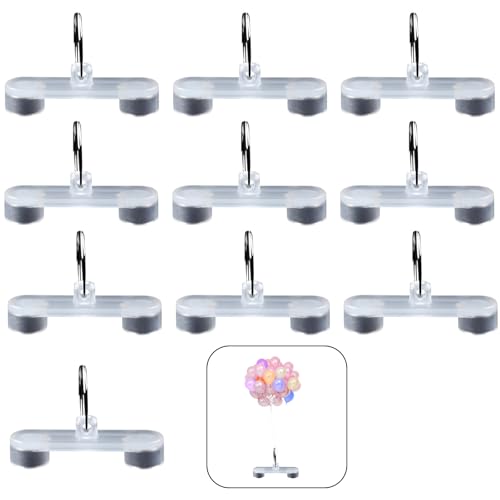 Wiederverwendbare Herzförmige Ballongewichte Set mit Band - 10 Magnetische Ballonhalter für Heliumballons - Ideal für Geburtstagsfeiern, Hochzeiten (Verbesserte Version) von Starkvista