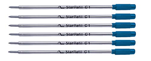 Starminen AG: Mine StarRefill C1 für Kugelschreiber Cross, Farbe: blau, 6er-Set. Starminen AG: Mine StarRefill C1 für Kugelschreiber Cross, Farbe: blau, 6er-Set. von Starminen AG