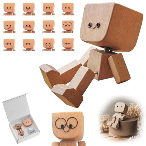 Schüttelmann Holz Wackelfigur Auto Schüttelmann Holzfiguren mit Wackelbeinen und 12 Magnetischen Ausdrücke Charmante Holzfigur Wackel-Auto-Ornament Kreative Geschenke für Freunde und Familie (1 Stück) Schüttelmann Holz Wackelfigur Auto Schüttelmann Holzfiguren mit Wackelbeinen und 12 Magnetischen Ausdrücke Charmante Holzfigur Wackel-Auto-Ornament Kreative Geschenke für Freunde und Familie (1 Stück) von Starnearby