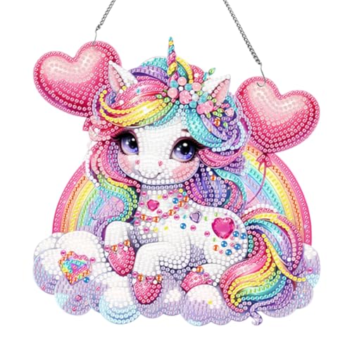 Starnearby DIY Diamond Painting Anhänger 5D Diamant Painting Kranz Set mit Kette Einseitig Diamant Malerei Einhorn Bilder Wandbehang Kits für Fenster Wand Und Eingang Decor Starnearby DIY Diamond Painting Anhänger 5D Diamant Painting Kranz Set mit Kette Einseitig Diamant Malerei Einhorn Bilder Wandbehang Kits für Fenster Wand Und Eingang Decor von Starnearby