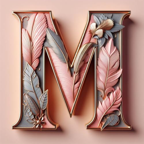 Starnearby DIY Diamond Painting Brief Diamant Painting Buchstabe Bilder Erwachsene 5D Diamond Painting Set Federbuchstaben Diamant Malerei Für Zuhause Deko Wanddekoration 30x30cm (M) von Starnearby