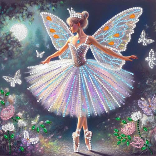 Starnearby DIY Diamond Painting Elf Diamant Painting Bilder Fee Erwachsene Speziel Geformte Diamond Painting Set Diamant Malerei Crystal Art Set für Anfänger Zuhause Deko Wanddekoration 30x30cm von Starnearby