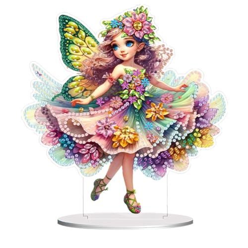 Starnearby DIY Diamond Painting Elf Tisch Deko, 5D Diamant Painting Blumen und Schmetterlings Ornamente, Diamant Malerei Stehend Kunst Set Einseitig, Mädchen Festliches Geschenk Starnearby DIY Diamond Painting Elf Tisch Deko, 5D Diamant Painting Blumen und Schmetterlings Ornamente, Diamant Malerei Stehend Kunst Set Einseitig, Mädchen Festliches Geschenk von Starnearby