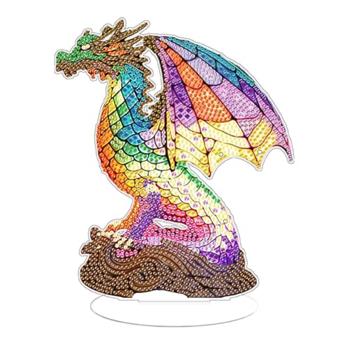 Starnearby DIY Diamond Painting LED Tierlampen, 5D Diamant Painting Drachen Nachtlicht Deko, Diamant Malerei Kunst Set Tischdeko Ornamente, Schlafzimmer Wohnzimmer Arbeitszimmer Büro Deko Starnearby DIY Diamond Painting LED Tierlampen, 5D Diamant Painting Drachen Nachtlicht Deko, Diamant Malerei Kunst Set Tischdeko Ornamente, Schlafzimmer Wohnzimmer Arbeitszimmer Büro Deko von Starnearby