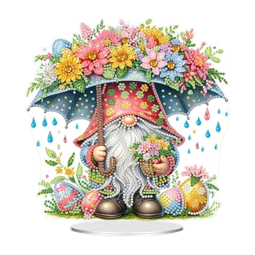 Starnearby DIY Diamond Painting Ostern Deko Diamond Painting Kobold Aufsteller Ostern Diamant Painting Tischdeko Diamant Malerei Stehend Kunst Set für Erwachsene Hausgeschenk Deko von Starnearby