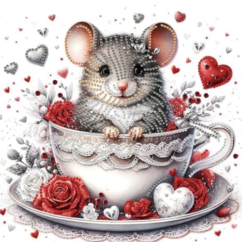 Starnearby DIY Diamond Painting Tiere Diamant Painting Ratte Bilder Erwachsene Diamond Painting Valentinstag Set Speziel Geformte Diamant Malerei Für Anfänger Zuhause Deko Wanddekoration 30 * 30cm Starnearby DIY Diamond Painting Tiere Diamant Painting Ratte Bilder Erwachsene Diamond Painting Valentinstag Set Speziel Geformte Diamant Malerei Für Anfänger Zuhause Deko Wanddekoration 30 * 30cm von Starnearby