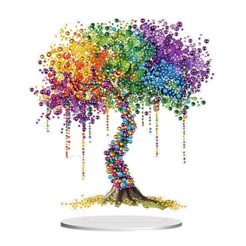 Starnearby DIY Diamond Painting Tisch Deko, 5D Diamant Painting Blumen und Pilz Ornamente, Diamant Malerei Stehend Kunst Set, Festliches Geschenk Hausgeschenk von Starnearby