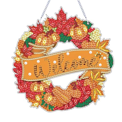 Starnearby DIY Diamond Painting Türkranz Herbst Herbstkranz Diamant Painting Anhänger Herbstkränze Herbstdeko Autumn Decor Fall Wreath mit Kette für Haustür Fenster Wand Starnearby DIY Diamond Painting Türkranz Herbst Herbstkranz Diamant Painting Anhänger Herbstkränze Herbstdeko Autumn Decor Fall Wreath mit Kette für Haustür Fenster Wand von Starnearby