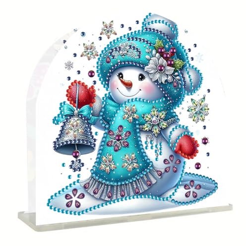Starnearby DIY Diamond Painting Weihnachten Deko Kosmetiktücherbox 5D Diamant Painting Tischdeko Tücherbox Diamant Malerei Stehend Kunst Set Ornamente Geschenke Hausgeschenk Deko (Schneemann 4) von Starnearby