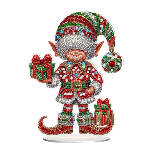 Starnearby DIY Diamond Painting Weihnachten Tisch Deko, 5D Diamant Painting Weihnachten Neu, Diamond Painting Winter Stehend Kunst Set für Anfänger Hausgeschenk Deko (Weihnachts) von Starnearby