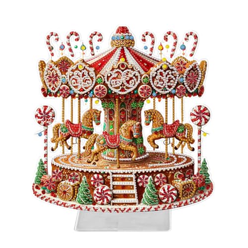 Starnearby DIY Diamond Painting Weihnachten Tisch Deko, Diamond Painting Winter Aufsteller, Diamant Painting Kinder Weihnachten Deko, Diamant Malerei Stehend Kunst Set für Erwachsene von Starnearby
