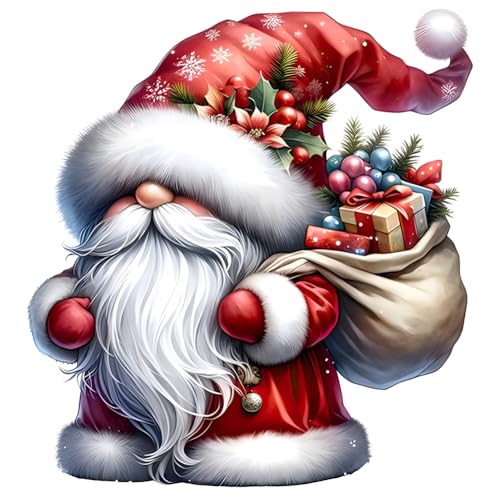 Starnearby DIY Diamond Painting Weihnachten Voller Runde 5D Diamant Painting Bilder Diamant Malerei Weihnachtszwerg Set für Anfänger Zuhause Deko Wanddekoration 30x30cm von Starnearby