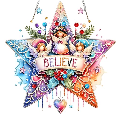 Starnearby Diamond Painting Weihnachten Fensterbilder Anhänger DIY Diamant Painting Türkranz Kranz Set mit Kette Weihnachts Bastelsets für Kinder Weihnachtsdekoration Starnearby Diamond Painting Weihnachten Fensterbilder Anhänger DIY Diamant Painting Türkranz Kranz Set mit Kette Weihnachts Bastelsets für Kinder Weihnachtsdekoration von Starnearby