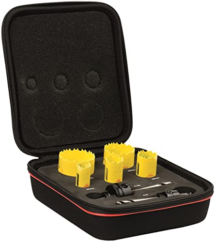 Starrett Elektriker Lochsägen-Kit - 5-teiliges Tiefschnitt-Lochsägen-Set mit 2x Dornen - KDC05021 Starrett Elektriker Lochsägen-Kit - 5-teiliges Tiefschnitt-Lochsägen-Set mit 2x Dornen - KDC05021 von Starrett