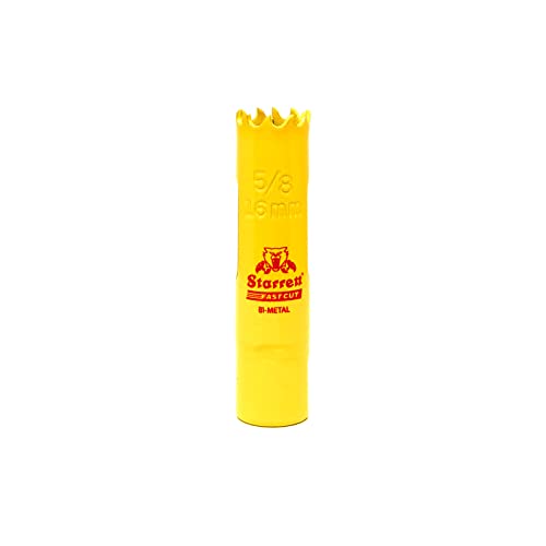 Starrett HSS Bi-Metall-Lochsäge - FCH0058 schnell geschnittene extra Kobalt-Lochsäge - für rostfreies Blech Holz Kunststoff verschiedene Materialien - 16mm Starrett HSS Bi-Metall-Lochsäge - FCH0058 schnell geschnittene extra Kobalt-Lochsäge - für rostfreies Blech Holz Kunststoff verschiedene Materialien - 16mm von Starrett